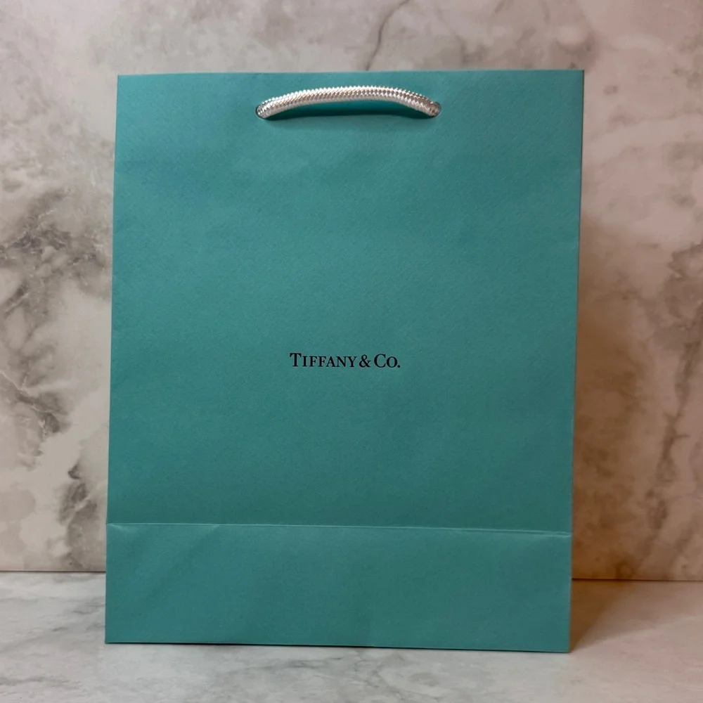 Authentic Tiffany & Co. | Gift Bag | Small Tiffany Blue with White Rope Handle